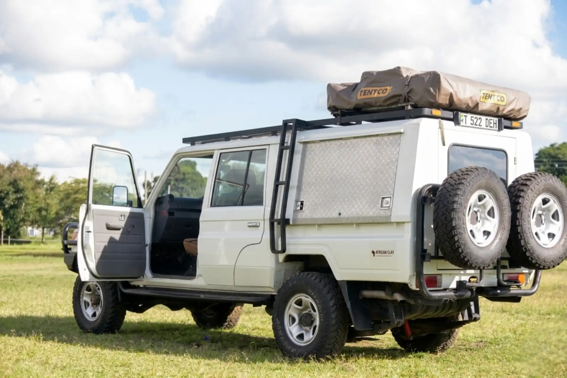 Self drive Tanzania Land Cruiser double cab rental vehicle for safari adventure